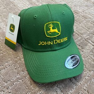 John Deere Baseball Hat Unisex One Size Green Adjustable Logo Embroidered Cap